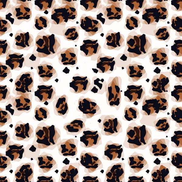 Modieuze Leopard naadloos patroon. Gestileerde gevlekte Leopard huid achtergrond voor Fashion, Print, behang, stof. Vectorillustratie — Stockvector