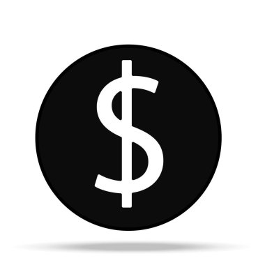 Para Dolar Sikke Simge Vektör Çizim Logo Şablonu