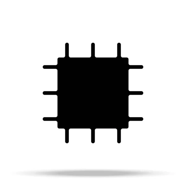 CPU chip pictogram vector illustratie logo sjabloon op witte achtergrond — Stockvector