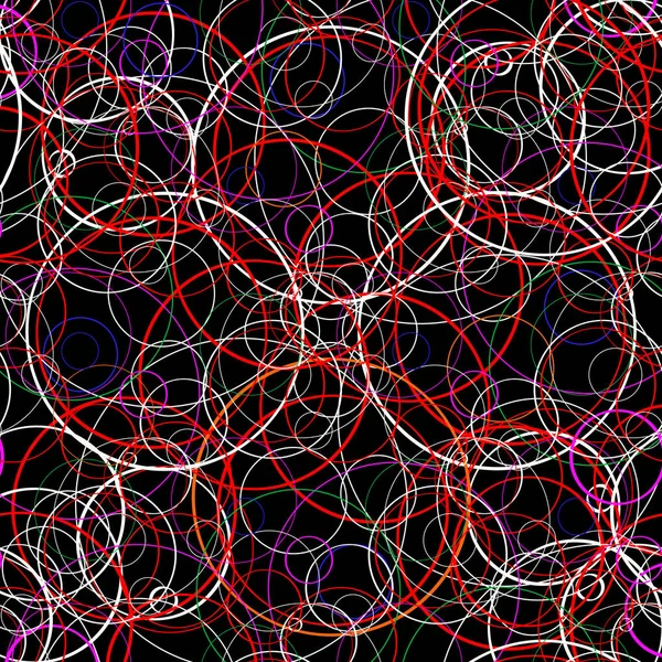 Renkli rastgele, dağınık daireler, ovaller ile soyut vektör grafik. Şekil gibi soyut modern sanat. Kıvrımlı çizgiler öğesi. eps 10 — Stok Vektör