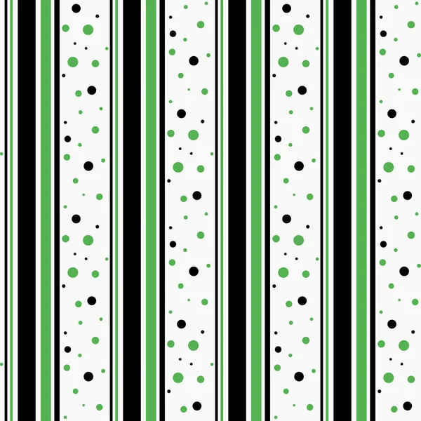 Pattern black and green polka dot, line seamless texture. Vector background — Stock Vector