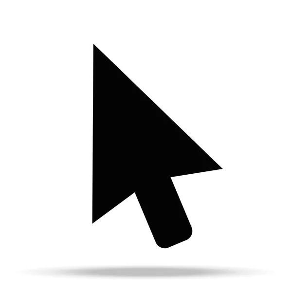 Ikona kurzoru v módním plochém stylu izolovaná na bílém pozadí. Ikona kurzoru – symbol stránky pro návrh vašeho webového serveru logo, aplikace, UI. Ikona kurzoru vektorový obrázek. Klepnutí na symbol šipky myši — Stockový vektor