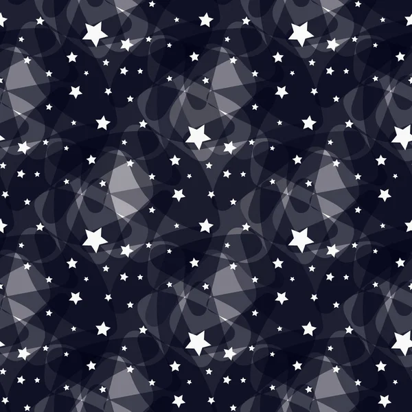 Vector pattern white stars on gray background eps10 — Stock Vector