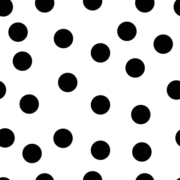 Fond sans couture avec petit motif à pois. Tissu à pois. Fond ou motif vectoriel rétro. Casual élégante texture à pois noirs sur fond blanc . — Image vectorielle