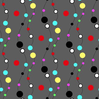 Dikişsiz kaotik renkli daire ve çizgiler desen arka plan eps 10