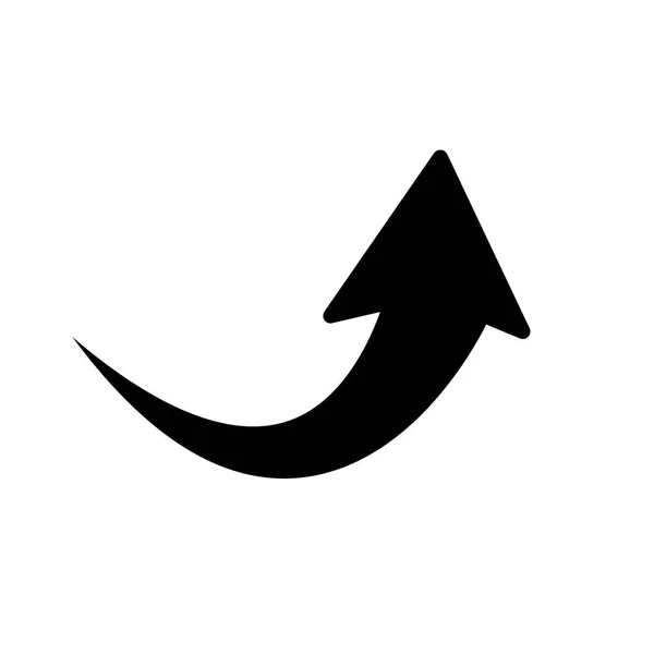 Flecha derecha Icono de vector curvado aislado sobre fondo transparente, Flecha derecha Concepto de logotipo de transparencia curvado — Archivo Imágenes Vectoriales