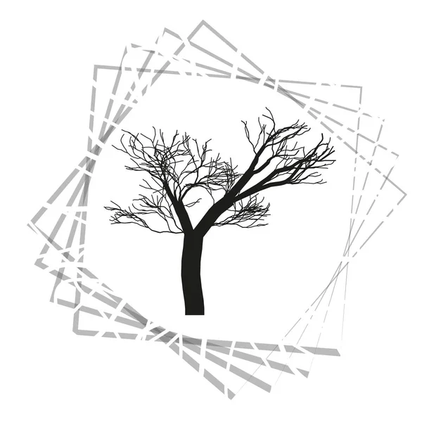 Concetto di natura e piante rappresentato dall'icona dell'albero secco. isolato e piatto illustrazione vettore eps10 alberi morti silhouette — Vettoriale Stock