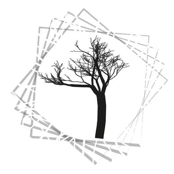 A természet-és növénykoncepciót a szárazfa ikonja jelzi. elszigetelt és lapos illusztráció vektor eps10 halott fák sziluettje — Stock Vector