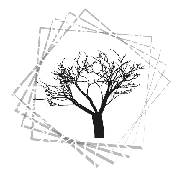 Concetto di natura e piante rappresentato dall'icona dell'albero secco. isolato e piatto illustrazione vettore eps10 alberi morti silhouette — Vettoriale Stock