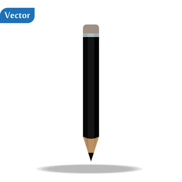 Potloodpictogram vector. Perfecte zwarte pictogram illustratie op witte achtergrond. — Stockvector