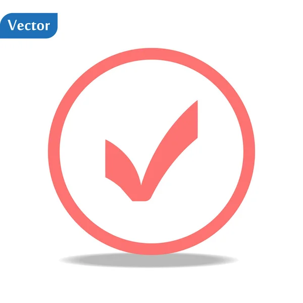 Marca de verificación icono símbolos vector. símbolo para el sitio web Ordenador y vector móvil . — Vector de stock