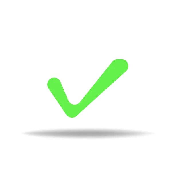 Verifica o Mark Isolated Icon. Ícone do botão da lista de verificação. Marque marca, ícone de vetor de marca. Checkmark Icon Vector. Lista de verificação marca vetor EPS 10 —  Vetores de Stock