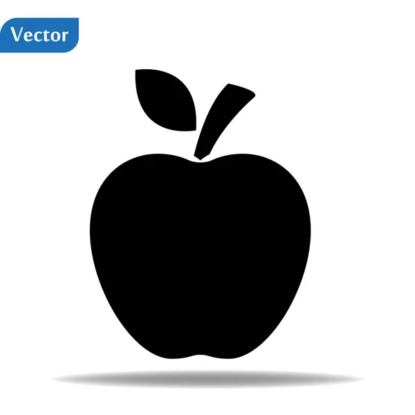 Apple vektorikon. Apple gyümölcs illusztrációs ikon. Web design vektorlogó. A háttérben az Apple izolált — Stock Vector