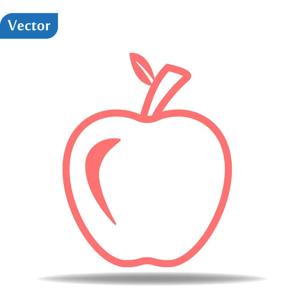 Значок вектора Apple. Яблочная иконка фруктов. Векторный логотип веб-дизайна. Apple изолирован на заднем плане — стоковый вектор