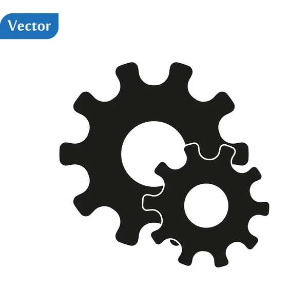 Ícone de engrenagem com lugar para o seu texto. Ilustração vetorial — Vetor de Stock