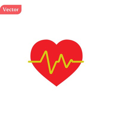 elektrokardiyogram simgesi. Logo öğesi illüstrasyon. elektrokardiyogram tasarımı. renkli koleksiyon. elektrokardiyogram kavramı. Web ve mobil eps10 kullanılabilir