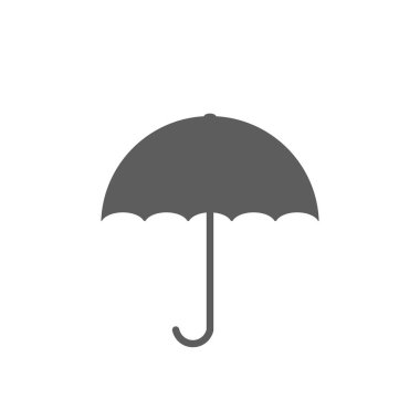 Şemsiye simgesi. Yağmur koruma sembolü. Düz tasarım biçimi.