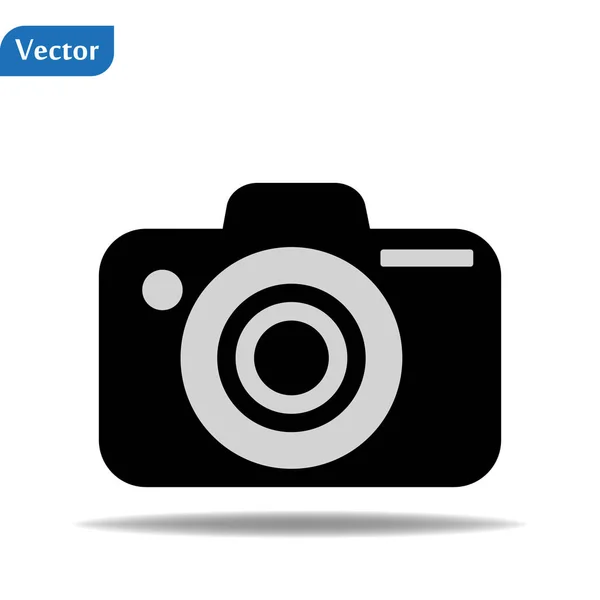 Fotózás ikon zöld fotó kamera fehér. Eps10 — Stock Vector