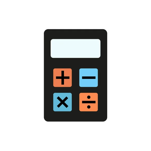 Calculatrice icône vecteur. Économies, signes financiers isolés sur blanc, concept d'économie, style Trendy Flat pour la conception graphique, site Web, interface utilisateur. PSE10 — Image vectorielle