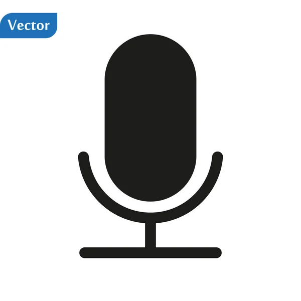 Microfoon vector icoon, Web design icoon. Voice vector icoon, Record. Microfoon - opname Studio Symbool. Retro microfoon pictogram — Stockvector