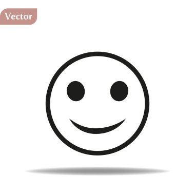 Duygu gülümseme simgesi. Mobil konsept ve web uygulamaları için minimalist simgeler öğesi. Web sitesi tasarımı ve geliştirme, uygulama geliştirme için ince çizgi simgesi