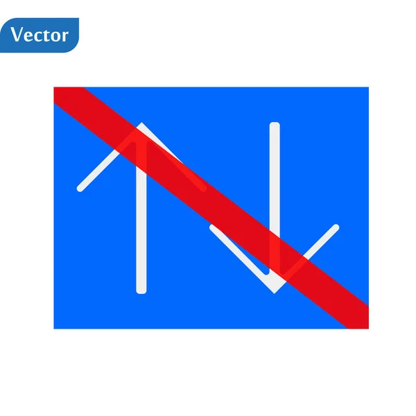 Iconos de dirección arriba y abajo sobre fondo azul. eps 10 — Vector de stock