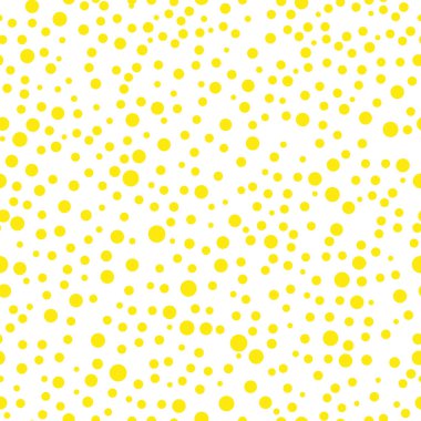 Sarı Polka Nokta Dikişsiz Desen. Vektör Arka Plan. eps10