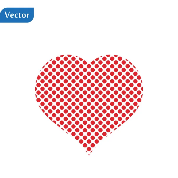 Vetor Ícone do Coração. Símbolo de amor. Sinal de Dia dos Namorados, emblema isolado no fundo branco, estilo plano para design gráfico e web, logotipo. EPS10 Pictograma vermelho - ilustração vetorial — Vetor de Stock