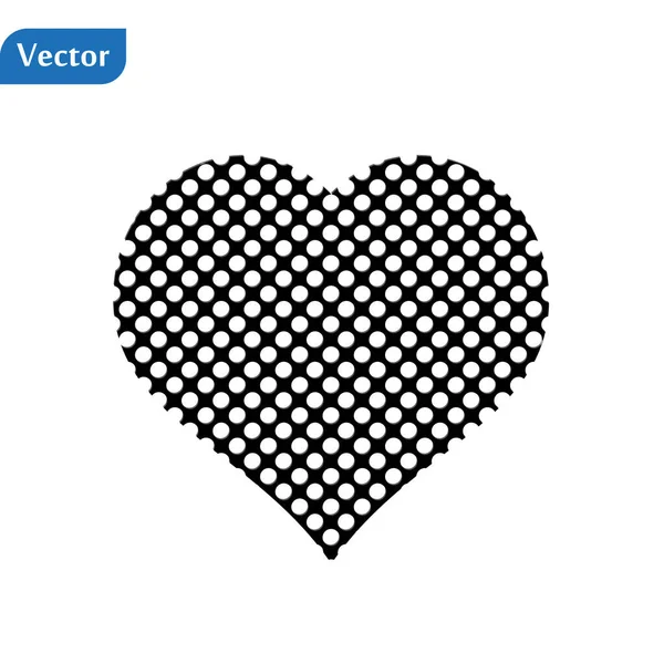 El corazón de las líneas negras sobre fondo blanco. Eps10 — Vector de stock