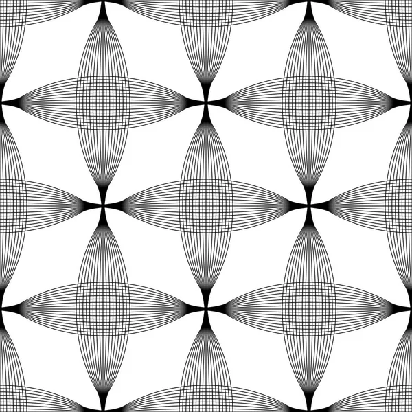 ベクトルシームレスパターン。定型化された花びらeps10を持つ抽象的なスタイリッシュな背景 — ストックベクタ