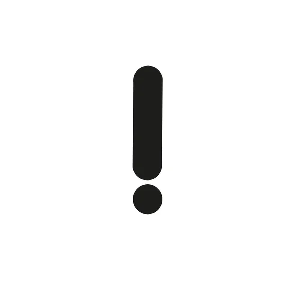 Exclamation Icon Vector. Simple flat symbol. Perfect Black pictogram illustration on white background. — Stock Vector