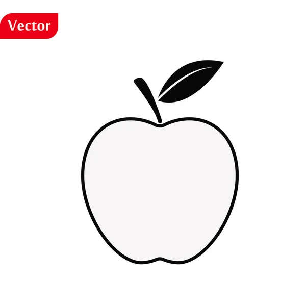 Иконка линии Apple, контур векторного знака, пиктограмма линейного стиля, изолированная на белом. Символ, иллюстрация логотипа. Редактируемый удар. Пиксельная идеальная векторная графика — стоковый вектор