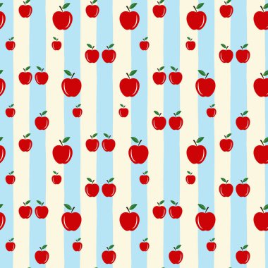 Elma geçmişi. Elmayla kusursuz vektör deseni. Vektör elmasız desen eps10