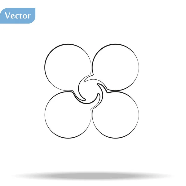 Значок Вентилятора Заднем Плане Графического Веб Дизайна Символ Концепции Креативной — стоковый вектор
