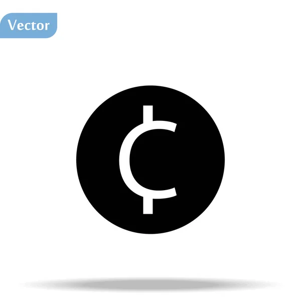 Cent Sign Logo Mall Illustration Design. Vektor EPS 10. — Stock vektor