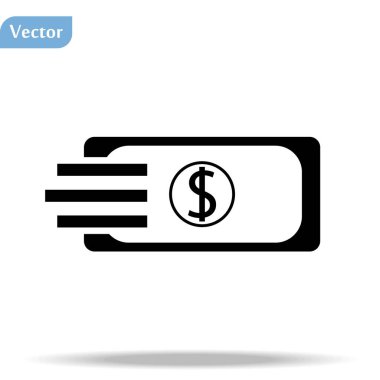 Vektör parası ikonu. hızlı para logo vektörü ep10