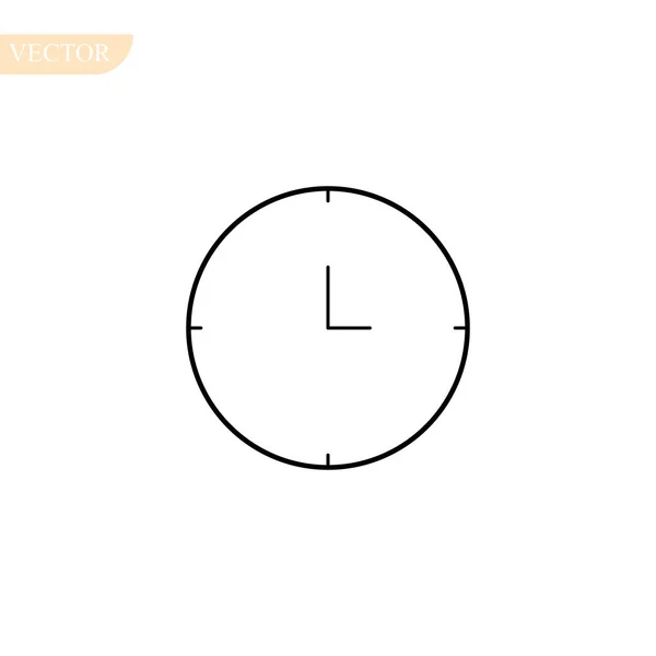 Εικονίδιο ρολόι. Ρολόι σύμβολο ώρα επίπεδη στυλ. σχέδιο εικονίδιο ιστοσελίδα, λογότυπο, εφαρμογή, UI. Εικονογράφηση - Vector. — Διανυσματικό Αρχείο