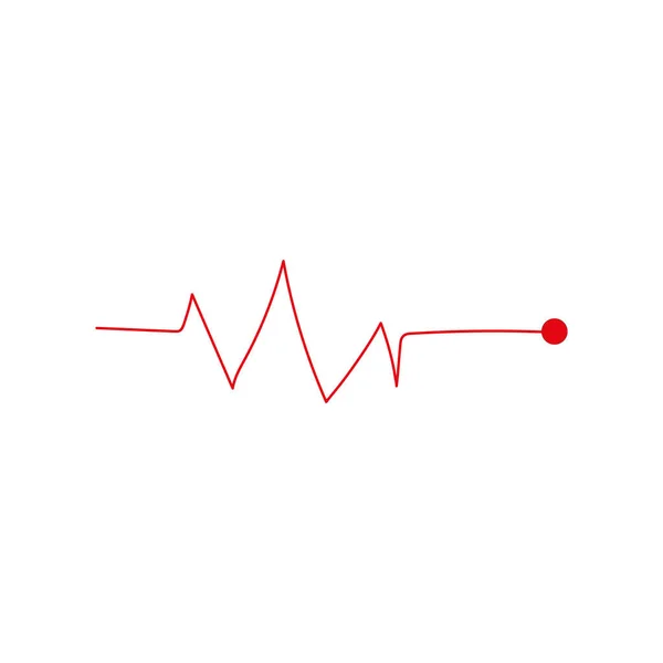 Ilustración vectorial creativa de cardiograma de línea cardíaca aislado sobre fondo. Diseño de arte salud pulso médico latido del corazón. Concepto abstracto elemento gráfico. — Vector de stock