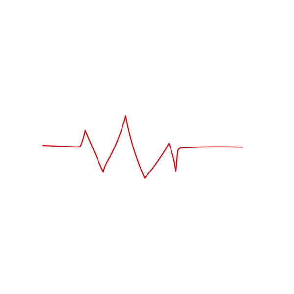 Creative vector illustration of heart line cardiogram isolated on background. Art design health medical heartbeat pulse. Abstract concept graphic element. — Stock Vector