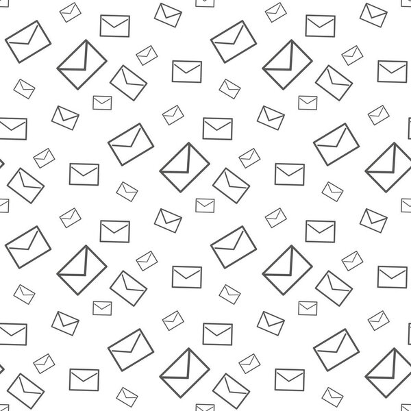 Mail envelope seamless pattern background. Business concept vector illustration. Email symbol pattern.