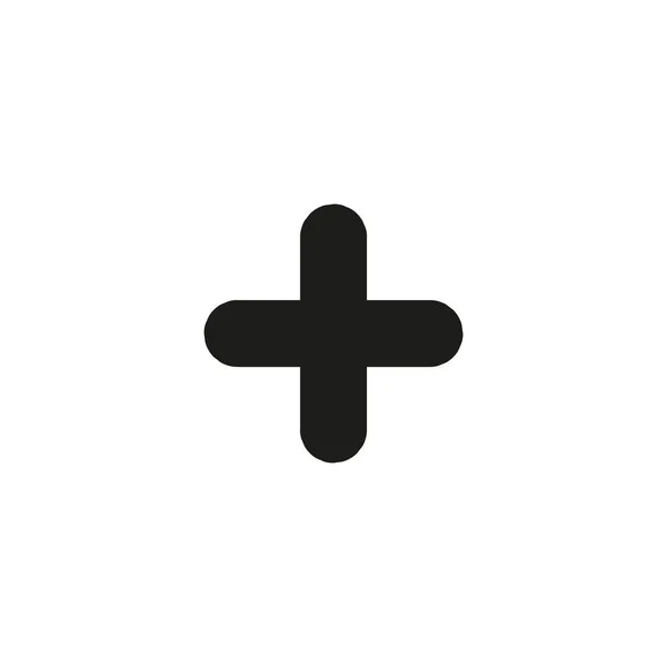 Plus ikon vektor tecken isolerad på vit bakgrund. plus symbol mall färg redigerbar. — Stock vektor