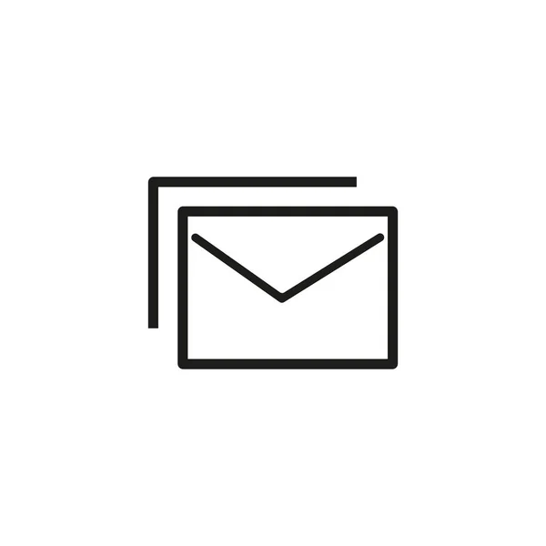 Vektorová ilustrace klasického tvaru obálky izolované na bílém pozadí.Email, mail, obálka, vektor nejlepší ikona na bílém pozadí, — Stockový vektor