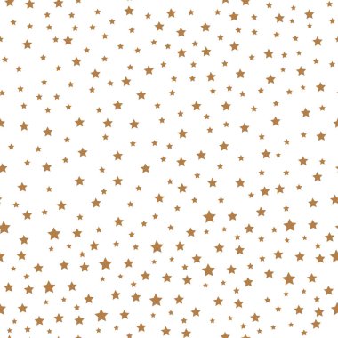Chocolate brown stars seamless pattern