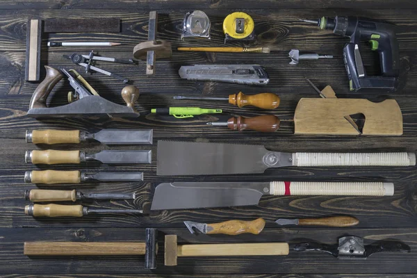 International worker's labour day. carpentry tool. copy space — Stock Photo, Image