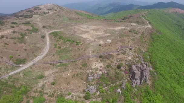 Τοπίο Του Βουνού Cheonseong Yangsan Νότια Κορέα Ασία Τοπίου Του — Αρχείο Βίντεο