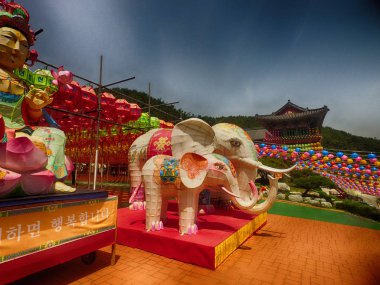 Lotus Lantern Festivali Samgwangsa Tapınağı, Busan, Güney Kore, Asya zaman Mayıs-15-2018