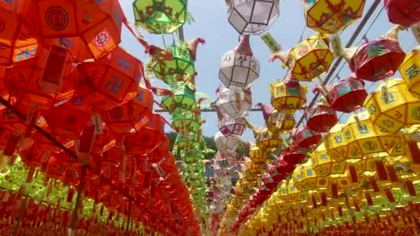 Lotus Lantern Festival Samgwangsa Temple Busan Corée Sud Asie Lotus — Video