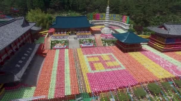 Festival Linterna Loto Templo Samgwangsa Busan Corea Del Sur Asia — Vídeos de Stock