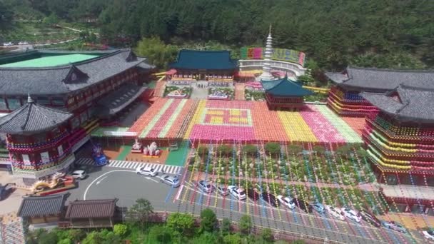 Festival Linterna Loto Templo Samgwangsa Busan Corea Del Sur Asia — Vídeo de stock