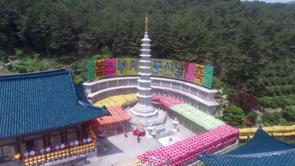 Festival Linterna Loto Templo Samgwangsa Busan Corea Del Sur Asia — Vídeo de stock